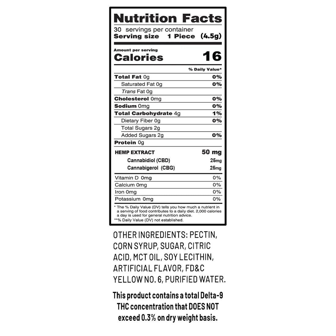 CBD/CBG C-Shape 25mg/25mg - London Pound Cake 30ct Jar