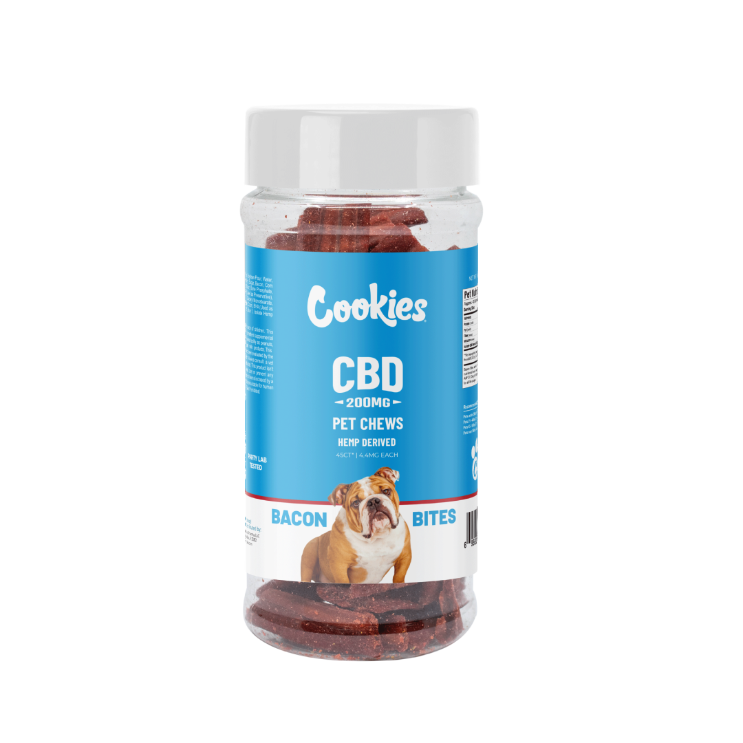 CBD Pet Treat 16oz 200mg - Soft Chew - Bacon Bites