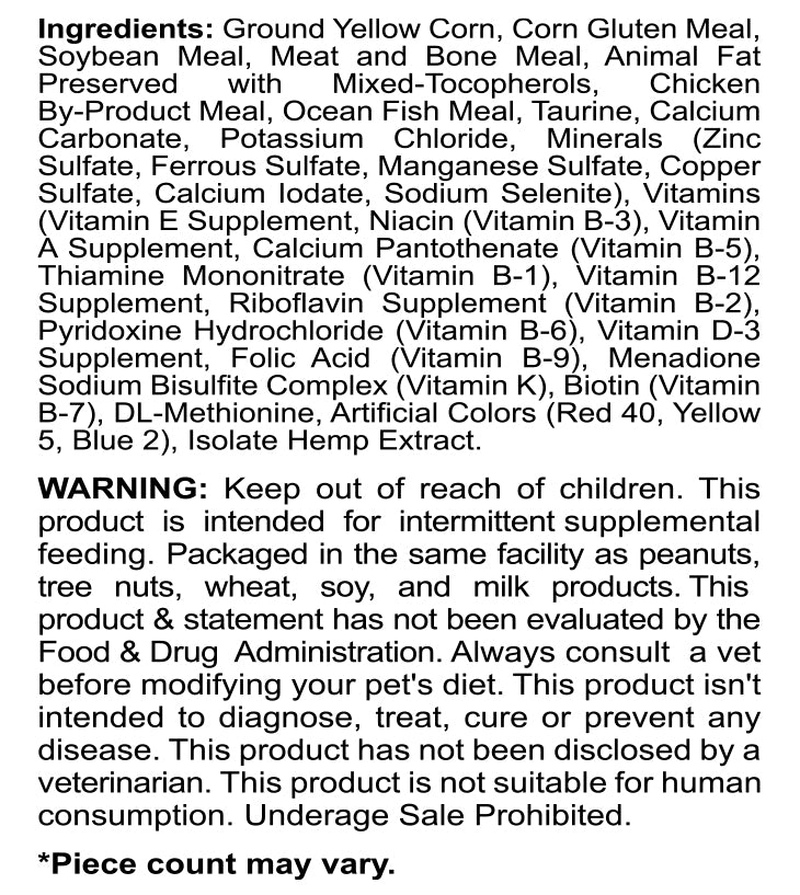 CBD Pet Treat 16oz 200mg - Soft Chew - Seafood Mix