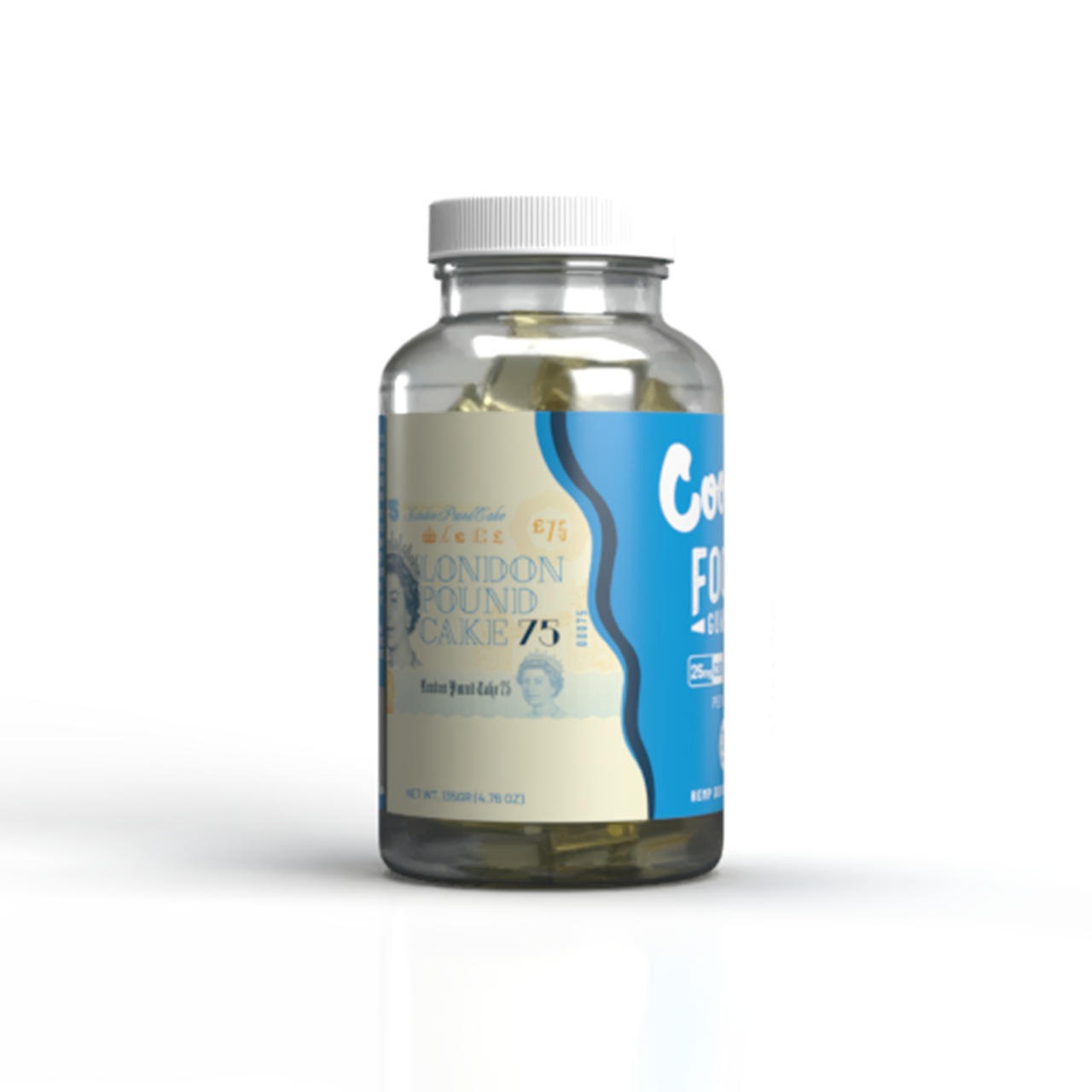 CBD/CBG C-Shape 25mg/25mg - London Pound Cake 30ct Jar