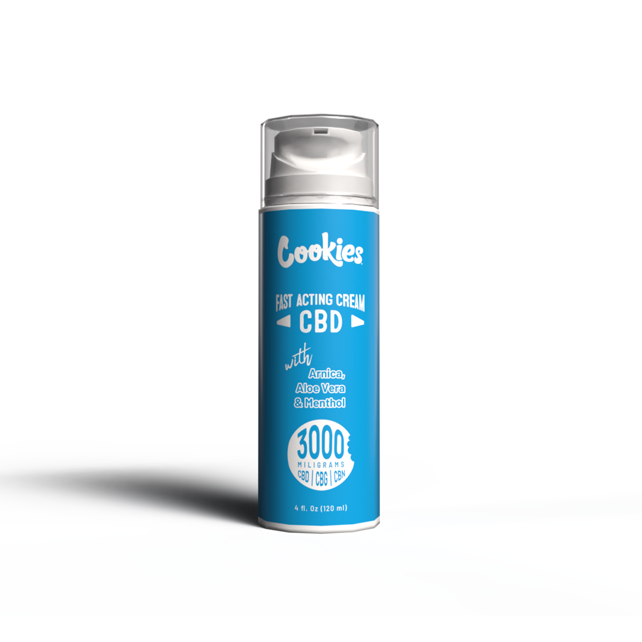 CBD/CBG/CBN Cream 4oz 3000mg (1:1:1) w/ Menthol + Aloe Vera + Arnica
