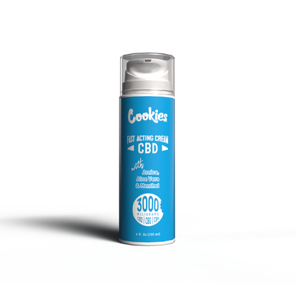 CBD/CBG/CBN Cream 4oz 3000mg (1:1:1) w/ Menthol + Aloe Vera + Arnica Roll-on
