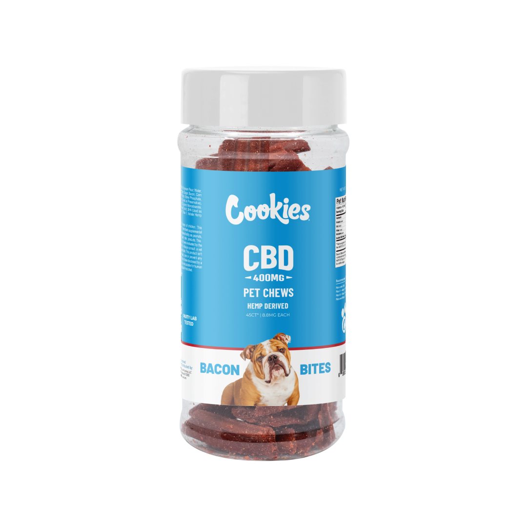 CBD Pet Treat 16oz 400mg - Soft Chew - Bacon Bites