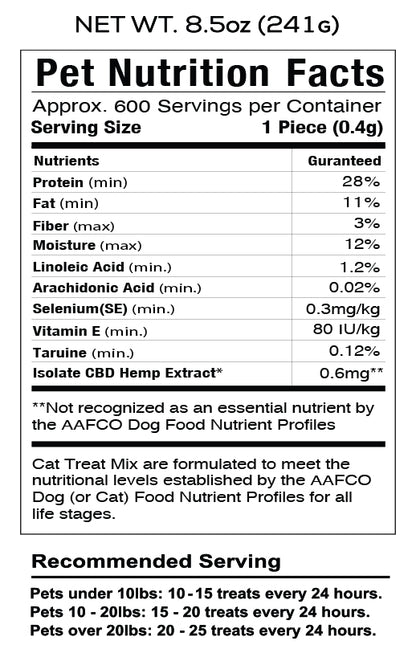 CBD Pet Treat 16oz 400mg - Soft Chew - Seafood Mix