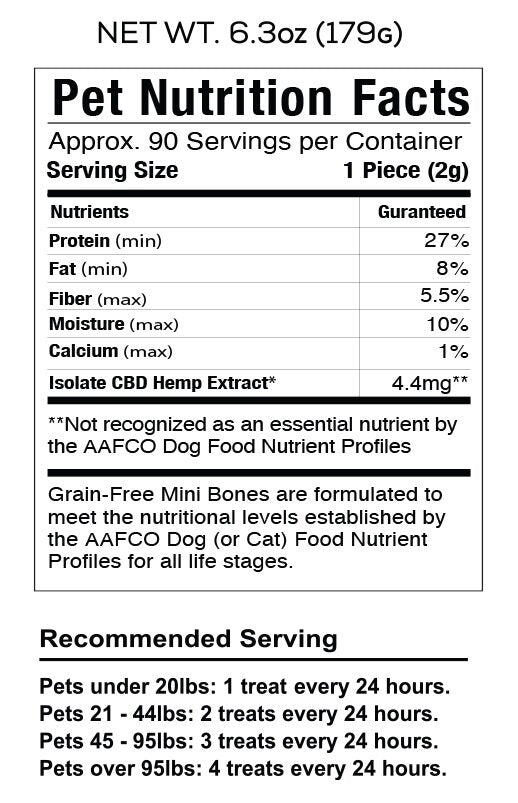 CBD Pet Treat 16oz 400mg - Soft Chew - Baked Bones